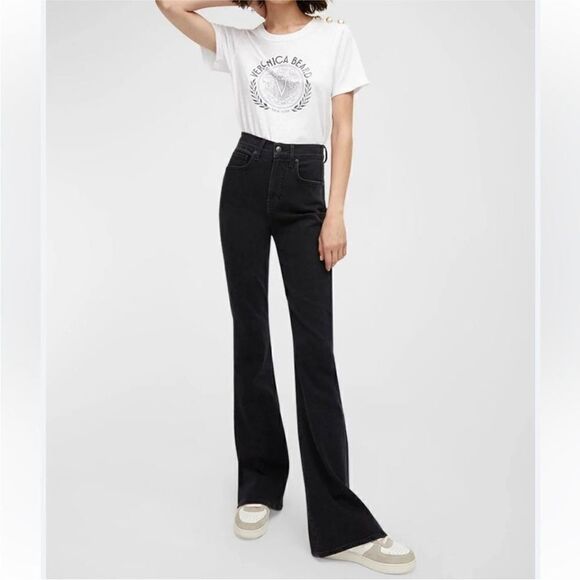 VERONICA BEARD Beverly Skinny Flare High Rise Jeans Size 23 NWT Dark ink - Picture 3 of 6